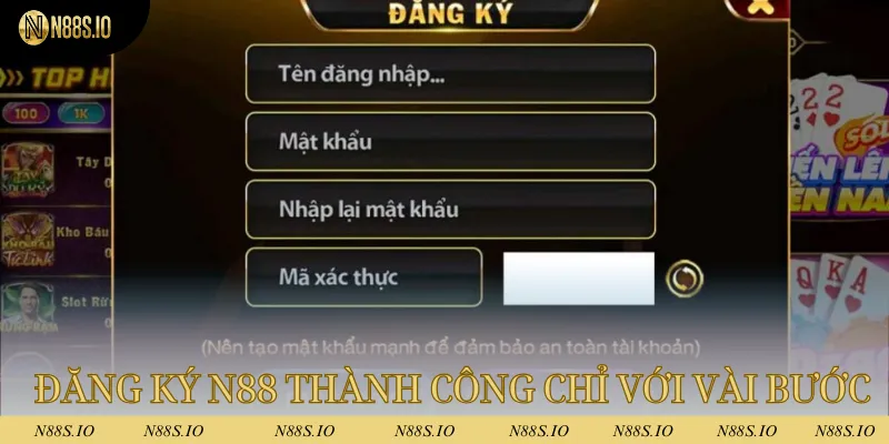 Đăng ký N88 thành công chỉ với vài bước