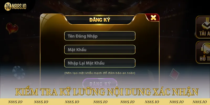 Kiểm tra kỹ lưỡng nội dung khi nhấn xác nhận