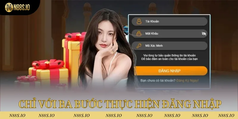 Chỉ với ba bước thực hiện cơ bản đã đăng nhập vào website N88 thành công